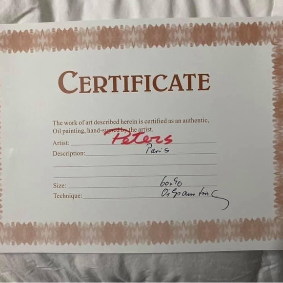 Eiffel Tower Oil Canvass Painting - Picture 8 of 8